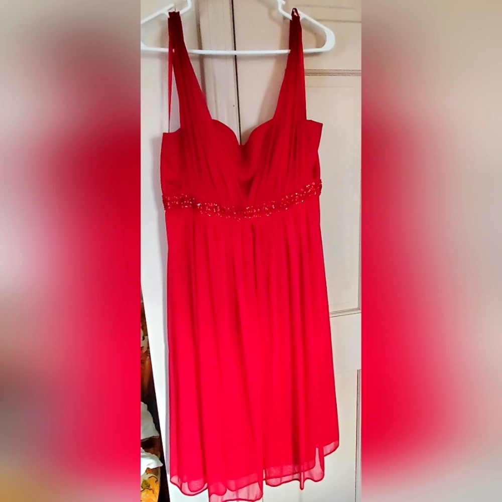 Red Jessica Howard Dress Size 16